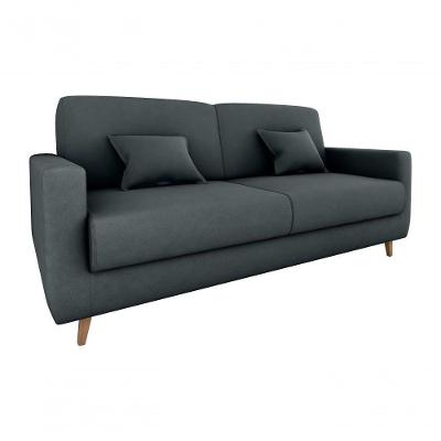 Sofá Cama Premium 3 Lugares 1,90 Larg Emilia Matrix Veludo Cinza
