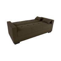 Sofá Cama 3 Lugares Reclinável Casal Premium 2,03 Larg Lavinia Matrix Suede Capuccino - 2
