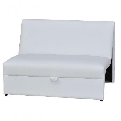 Sofá Cama 2 Lugares Compacro Sem Braço 115 Larg Malu Matrix Sintetico Branco