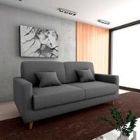 Sofá Cama Premium 3 Lugares 1,90 Larg Emilia Matrix Suede Cinza - 3