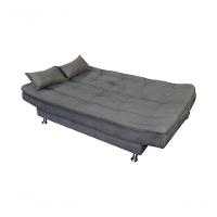 Sofá Cama 3 Lugares Com Pillow Reclinável 190 Larg Salomé Matrix Suede Cinza - 3