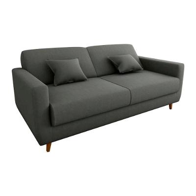 Sofá Cama Premium 3 Lugares 1,90 Larg Emilia Matrix Suede Capuccino