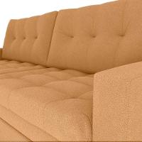 Sofá Cama Reclinável 2 Lugares Premium Com Assentos Dividido 2,20 Larg Nayla Matrix Boucle Mostarda - 5