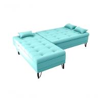 Sofá Cama 3 Lugares Com Chass Casal Luxo Premium Nice Matrix Veludo Verde Menta - 5