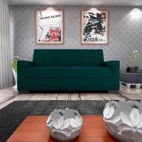 Sofá Cama 3 Lugares Reclinável Casal Premium 2,03 Larg Lavinia Matrix Suede Petróleo - 1