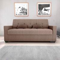 Sofá Cama 3 Lugares Reclinável Casal Premium 2,03 Larg Lavinia Matrix Boucle Marrom - 3