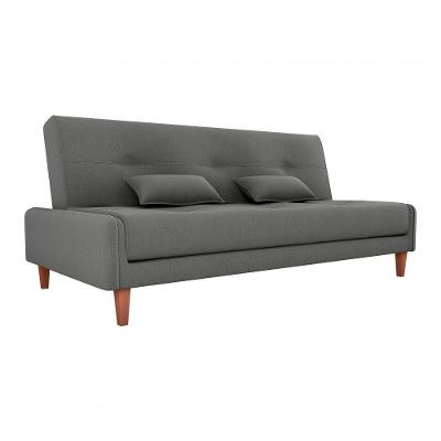 Sofá Cama Premium 3 Lugares Casal Sem Braço 1,90 Larg Blanca Matrix Suede Cinza