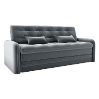 Sofá Cama Reclinável 3 Lugares Casal Com Bicama Auxiliar Madalena Matrix Veludo Cinza - 8