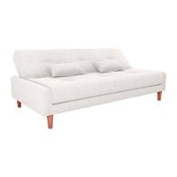 Sofá Cama Premium 3 Lugares Casal Sem Braço 1,90 Larg Blanca Matrix Boucle Bege - 2