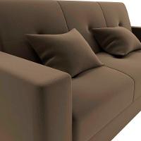 Sofá Cama Casal Premium 3 Lugares Com Baú 2,08 Larg Pamela Matrix Veludo Capuccino - 5