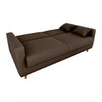 Sofá Cama Premium 3 Lugares 1,90 Larg Emilia Matrix Veludo Marrom - 4