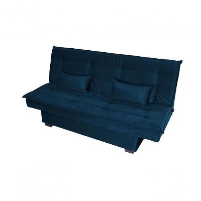 Sofá Cama 3 Lugares Casal Premium Reclinavel 1,80 Larg Esmeralda Matrix Suede Azul