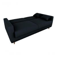 Sofá Cama Premium 3 Lugares 1,90 Larg Emilia Matrix Veludo Preto - 4