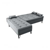 Sofá Cama 3 Lugares Com Chass Casal Luxo Premium Nice Matrix Veludo Cinza - 5