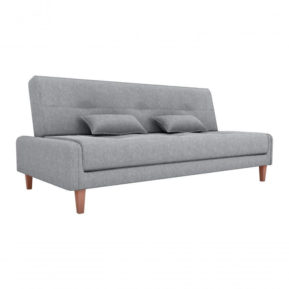 Sofá Cama Premium 3 Lugares Casal Sem Braço 1,90 Larg Blanca Matrix Boucle Cinza - 1