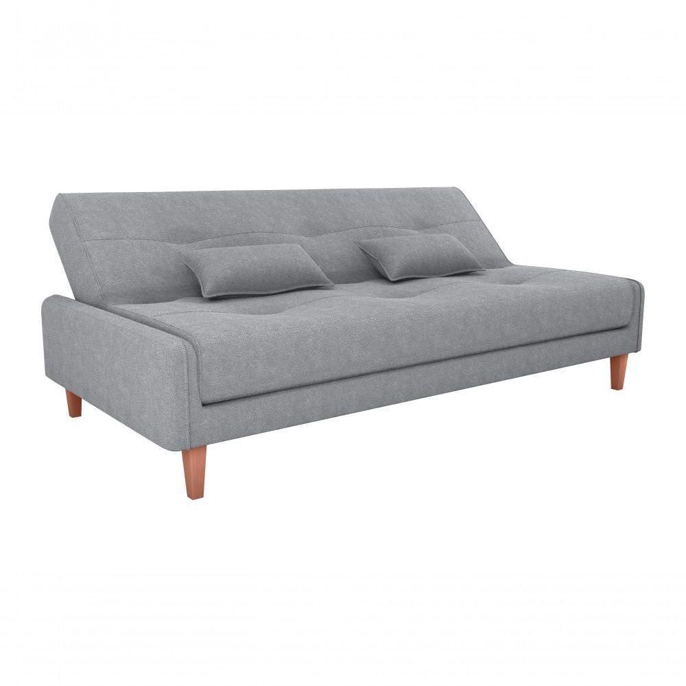 Sofá Cama Premium 3 Lugares Casal Sem Braço 1,90 Larg Blanca Matrix Boucle Cinza - 3