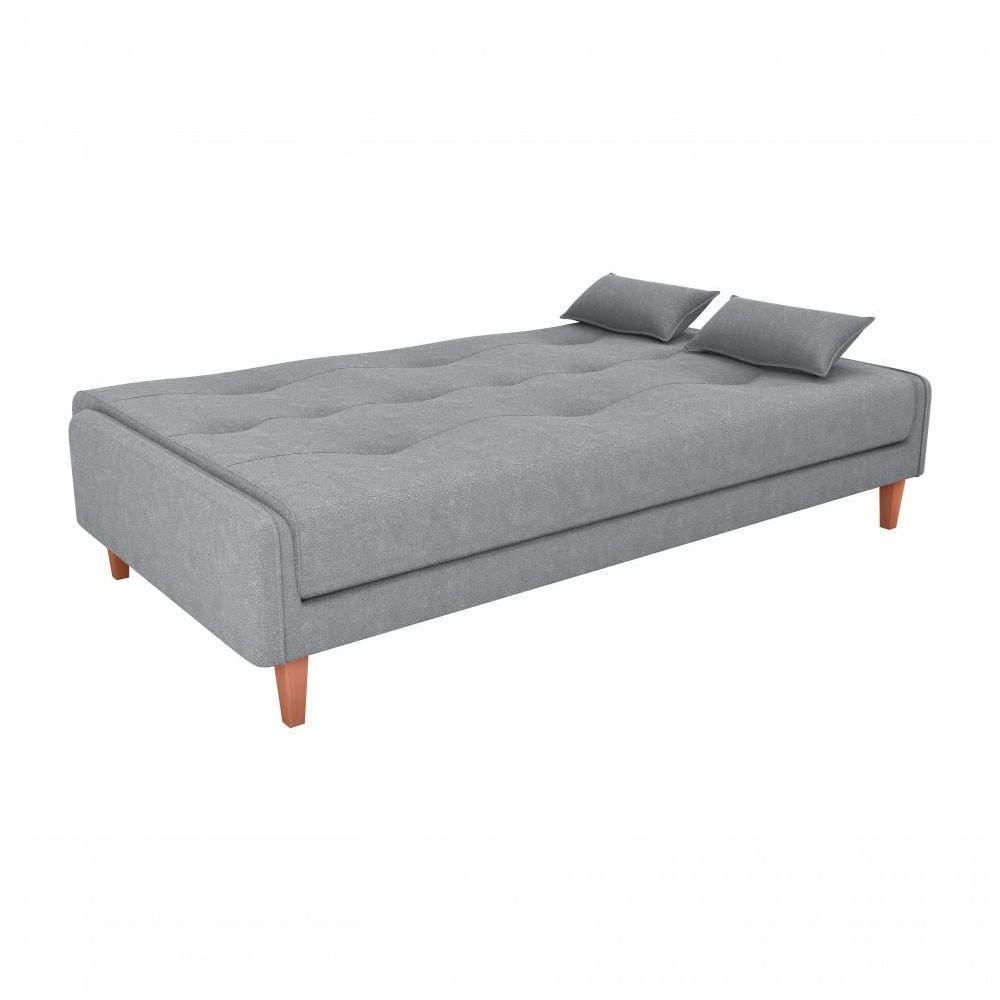 Sofá Cama Premium 3 Lugares Casal Sem Braço 1,90 Larg Blanca Matrix Boucle Cinza - 4