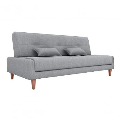 Sofá Cama Premium 3 Lugares Casal Sem Braço 1,90 Larg Blanca Matrix Boucle Cinza