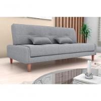 Sofá Cama Premium 3 Lugares Casal Sem Braço 1,90 Larg Blanca Matrix Boucle Cinza - 2