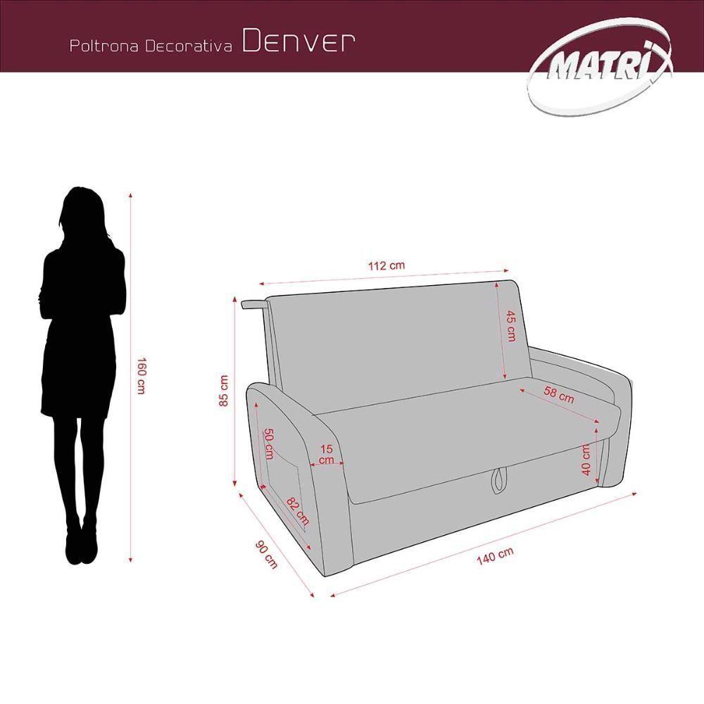 Sofá Cama 2 Lugares Compacto Com Baú 145 Larg Daiane Matrix Suede Petróleo - 5