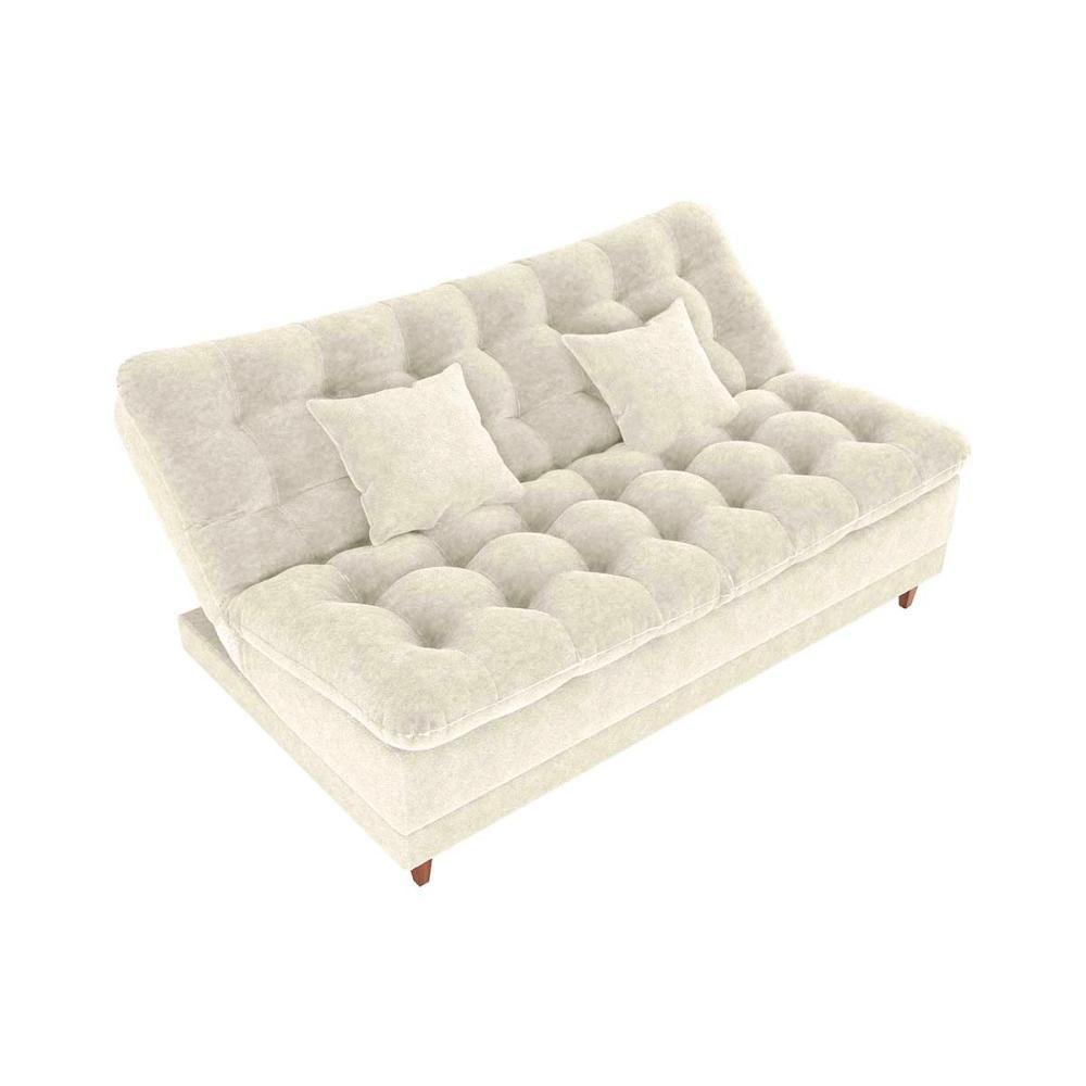 Sofá Cama 3 Lugares Casal Confortável 1,85 Larg Duda Matrix Boucle Bege - 3