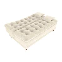 Sofá Cama 3 Lugares Casal Confortável 1,85 Larg Duda Matrix Boucle Bege - 2