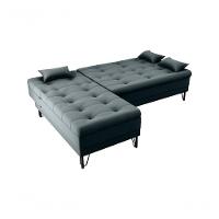 Sofá Cama 3 Lugares Com Chass Casal Luxo Premium Nice Matrix Veludo Preto - 5