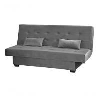 Sofá Cama 3 Lugares Casal Reclinável 190 Larg Laila Matrix Veludo Cinza - 1