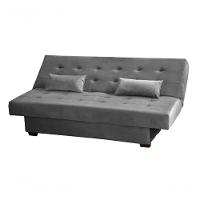 Sofá Cama 3 Lugares Casal Reclinável 190 Larg Laila Matrix Veludo Cinza - 2