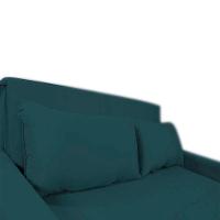 Sofá Cama Compacto 2 Lugares 1,38 Larg Amora New Matrix Suede Petróleo