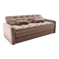 Sofá Cama Reclinável 3 Lugares Casal Com Bicama Auxiliar Madalena Matrix Veludo Marrom Veludo Marrom