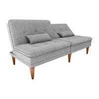 Sofá Cama 3 Lugares Reclinável Casal Premium 1,90 Larg Pietra Matrix Boucle Cinza - 2