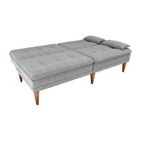 Sofá Cama 3 Lugares Reclinável Casal Premium 1,90 Larg Pietra Matrix Boucle Cinza - 3