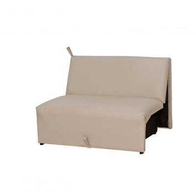 Sofá Cama 2 Lugares Compacro Sem Braço 115 Larg Malu Matrix Sintetico Bege