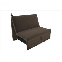 Sofá Cama 2 Lugares Compacro Sem Braço 115 Larg Malu Matrix Suede Capuccino - 1