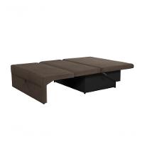 Sofá Cama 2 Lugares Compacro Sem Braço 115 Larg Malu Matrix Suede Capuccino