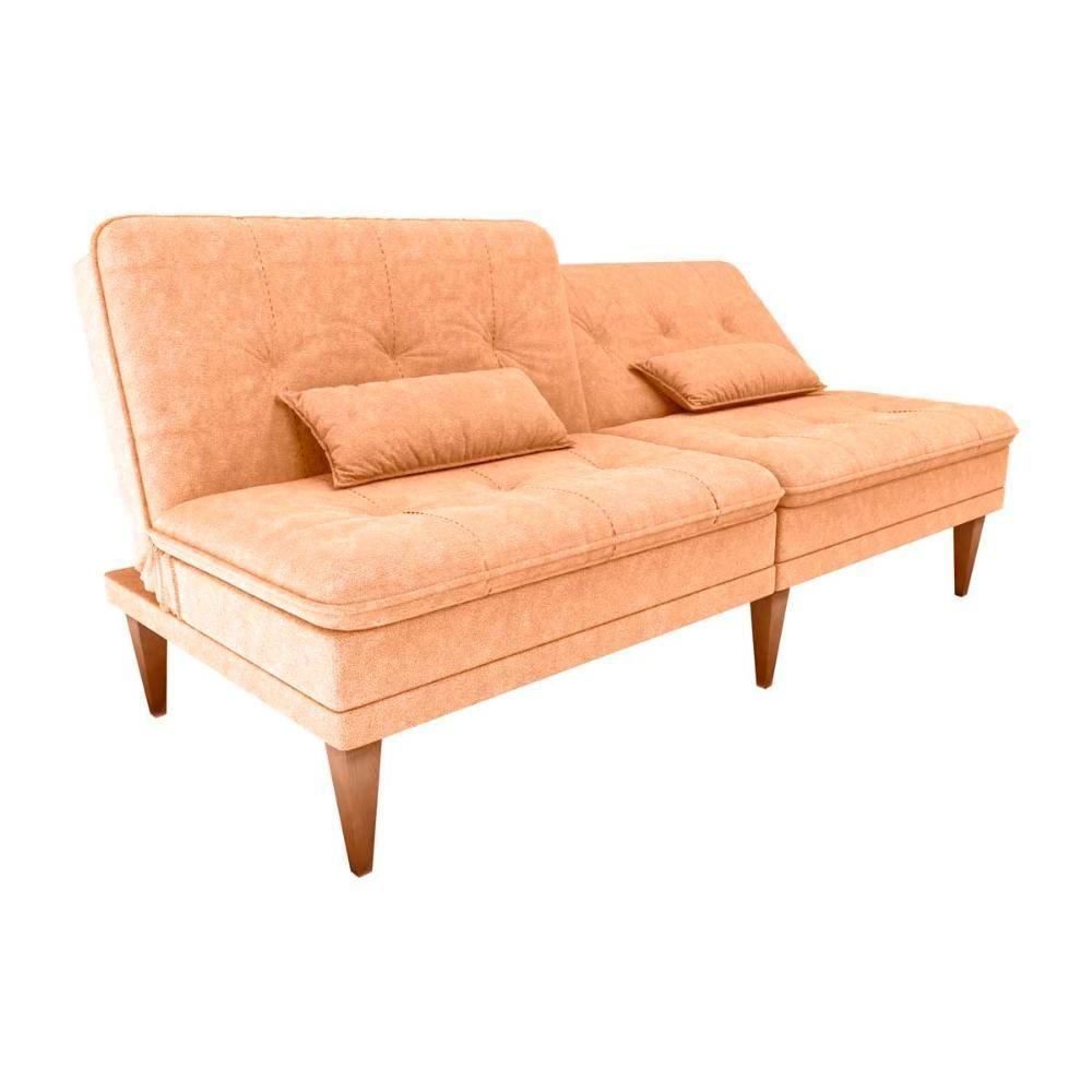 Sofá Cama 3 Lugares Reclinável Casal Premium 1,90 Larg Pietra Matrix Boucle Mostarda - 1