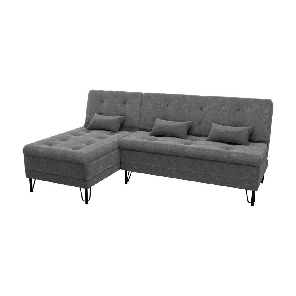 Sofá Cama 3 Lugares Com Chass Casal Luxo Premium Nice Matrix Boucle Bege - 5