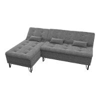 Sofá Cama 3 Lugares Com Chass Casal Luxo Premium Nice Matrix Boucle Bege - 2