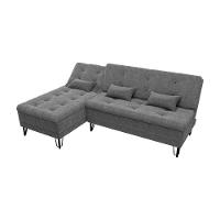 Sofá Cama 3 Lugares Com Chass Casal Luxo Premium Nice Matrix Boucle Bege