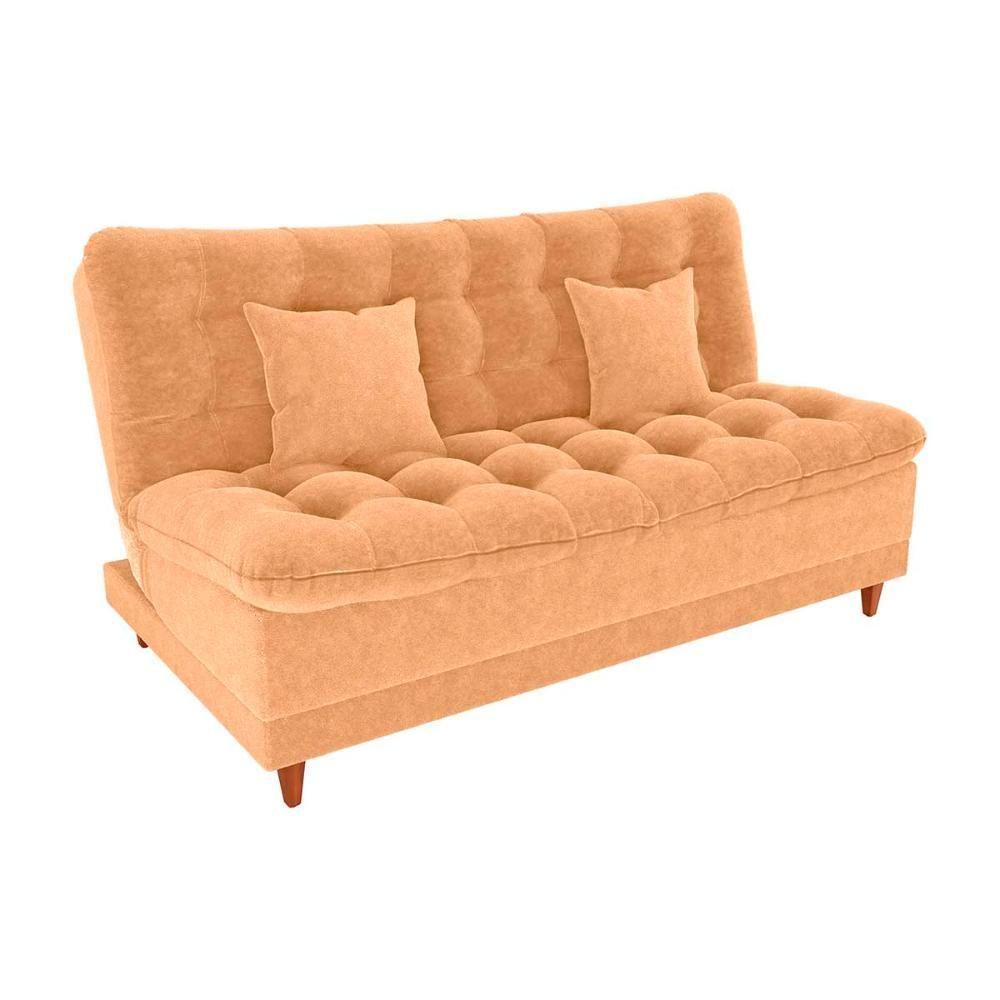 Sofá Cama 3 Lugares Casal Confortável 1,85 Larg Duda Matrix Boucle Mostarda - 5