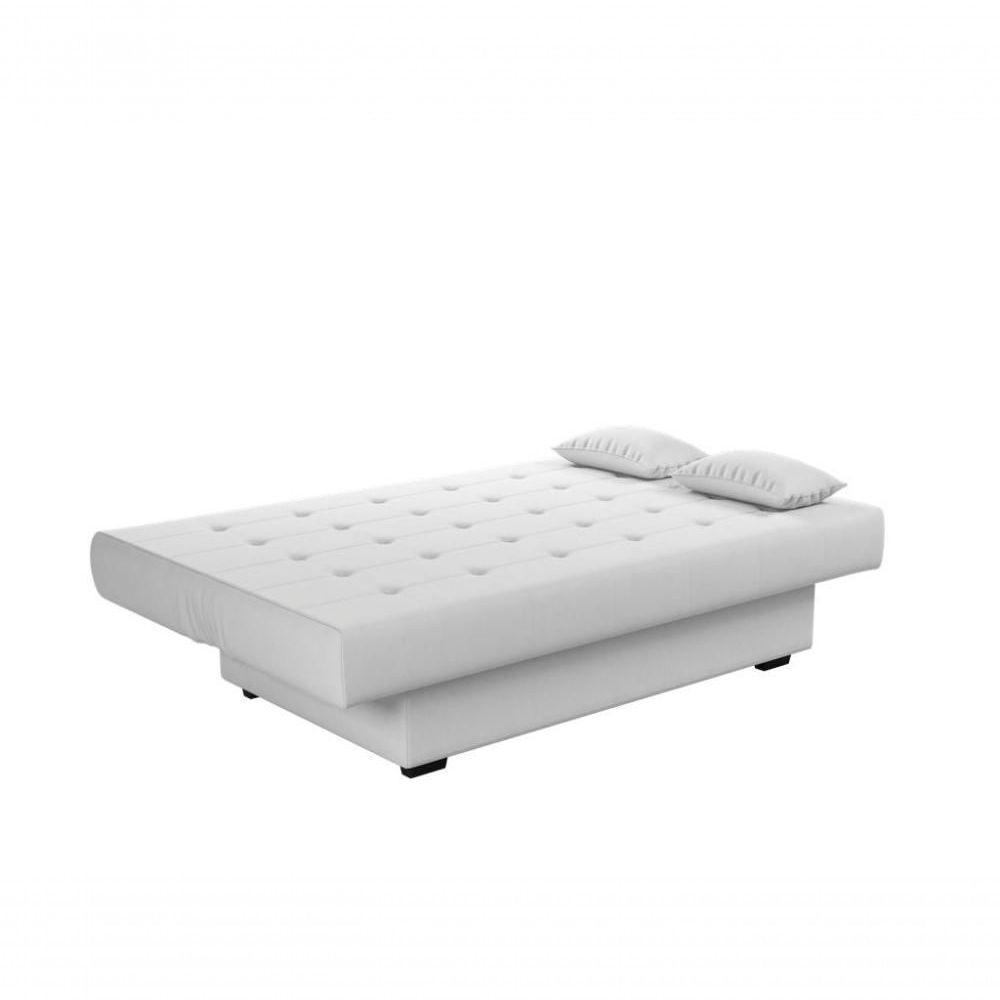 Sofá Cama 3 Lugares Casal Reclinável 190 Larg Laila Matrix Sintetico Branco - 3
