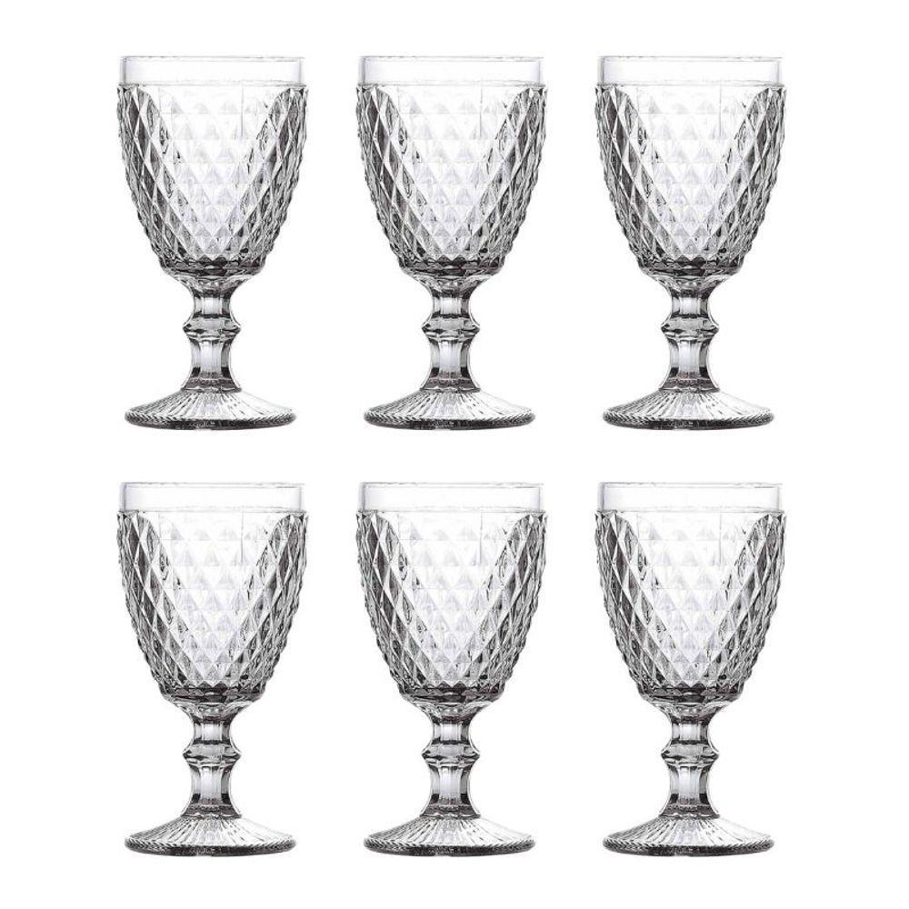 Conjunto De 06 Copos De Vidro 325ml Taça Bico De Abacaxi - 1