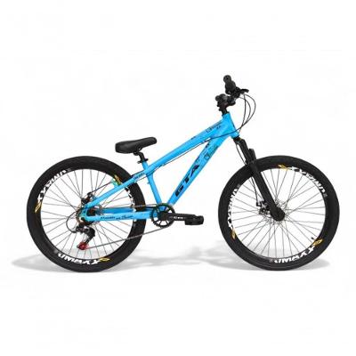 Bicicleta Aro 26 Gta Rebel Freeride 7v Single Freio A Disco Do Grau - Azul Azul/preto