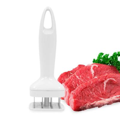 Amaciador De Carne Furador Batedor Manual Inox Churrasco Branco