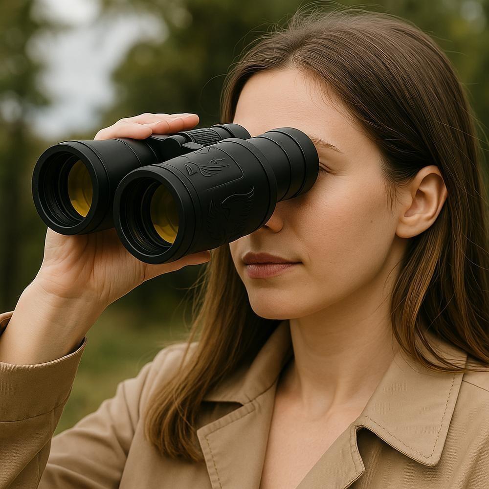 Binoculo Profissional Longo Alcance 1000m Emborrachado 20x50 Astronomico Lente Espelhada Capa Bussola Hd Grande Resisten - 3