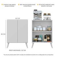 Aparador Retrô Multimóveis Cantinho Do Café 2 Portas Branco - 6