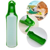 Bebedouro Portatil Pet Garrafa De Agua 500ml Para Cachorros Viagem Caminhada Carro Passeio Com Alça Verde - 2