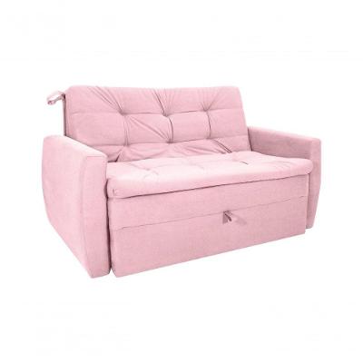 Sofá Cama2 Lugares Compacto Retratil Meg Matrix Veludo Turkey Rosa Veludo Turkey Rosa
