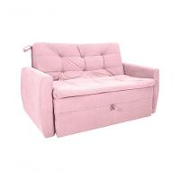 Sofá Cama2 Lugares Compacto Retratil Meg Matrix Veludo Turkey Rosa Veludo Turkey Rosa - 1